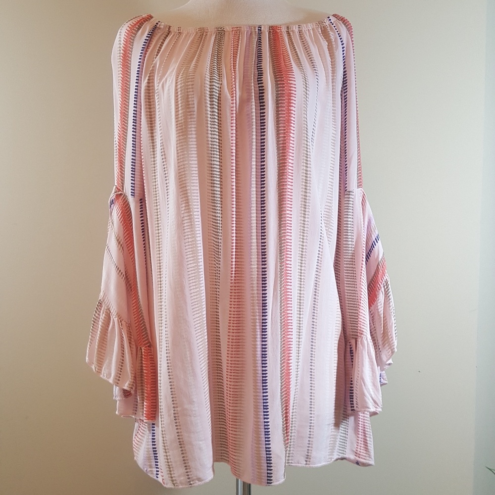 Fever Flowing 3/4 Sleeve Tunic Blouse